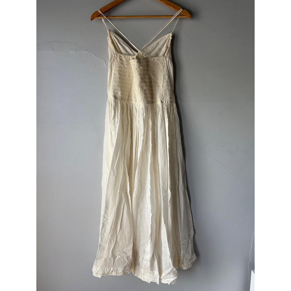 Intimately Free People Heating Up Maxi Slip Cream Hook and Eye Midi Dress Large - Picture 6 of 7